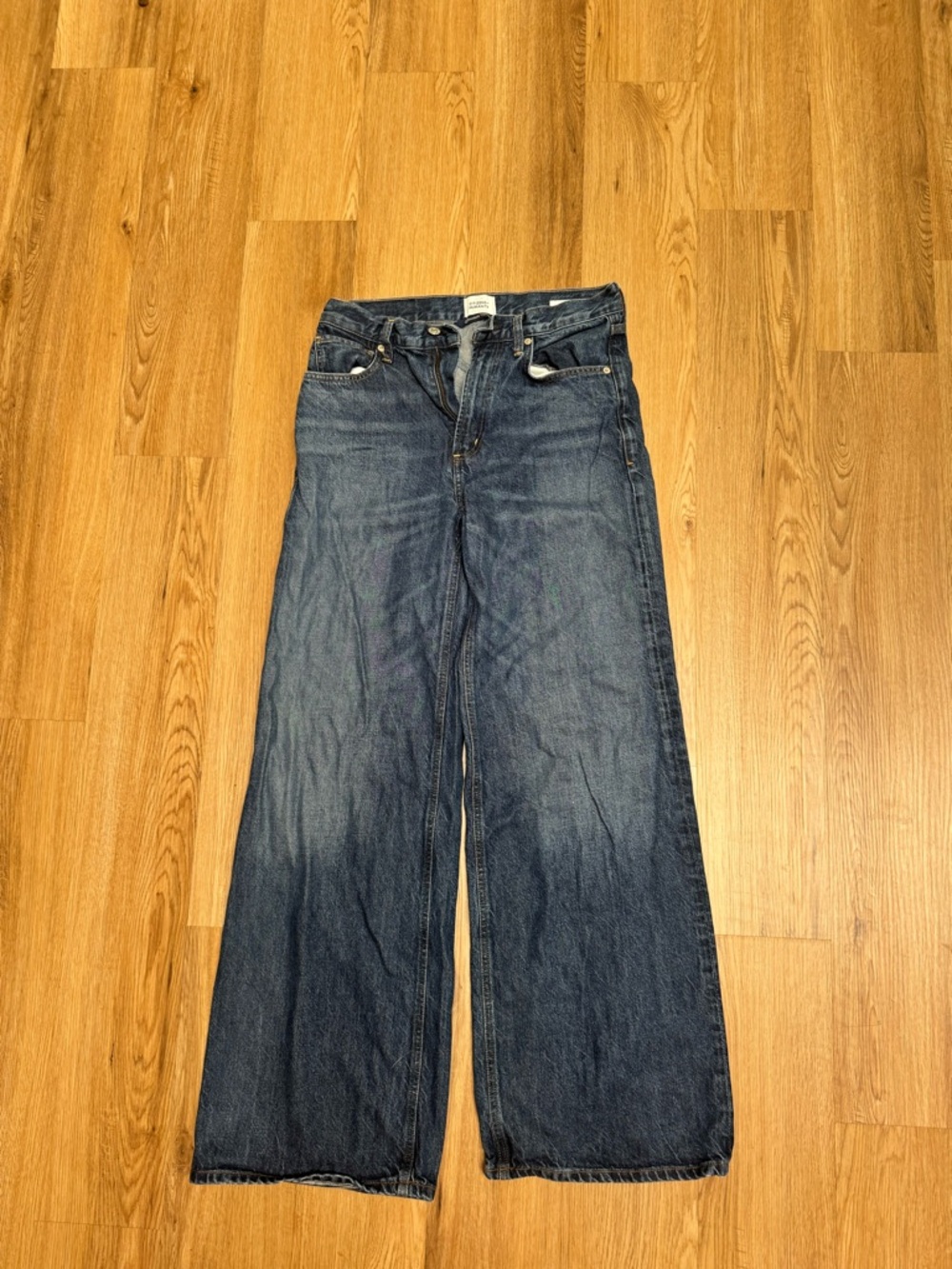 Citizens Of Humanity Wide Leg Jeans in Dark Blue